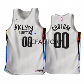 Muške NBA Dres Brooklyn Nets Personalizirani Nike 2022-23 City Edition Bijela Swingman